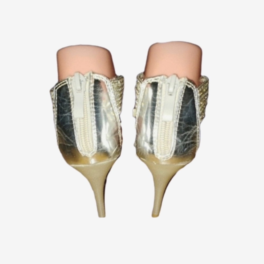 Deb Silver Rhinestones Women's Heels - Picture 4 of 6